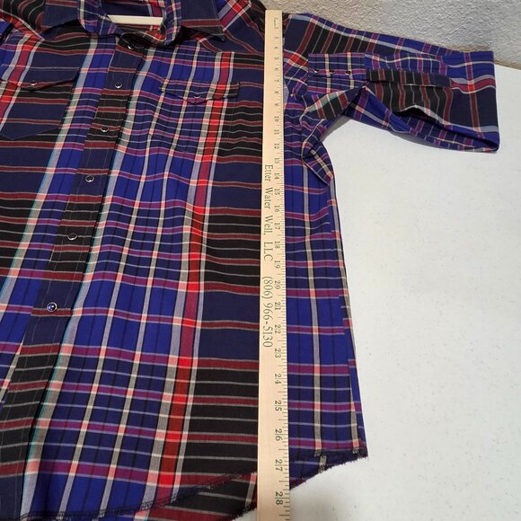 Wrangler Men's Size 18 X 36 Pearl Snap Western Shirt Long Sleeve - Picture 13 of 13
